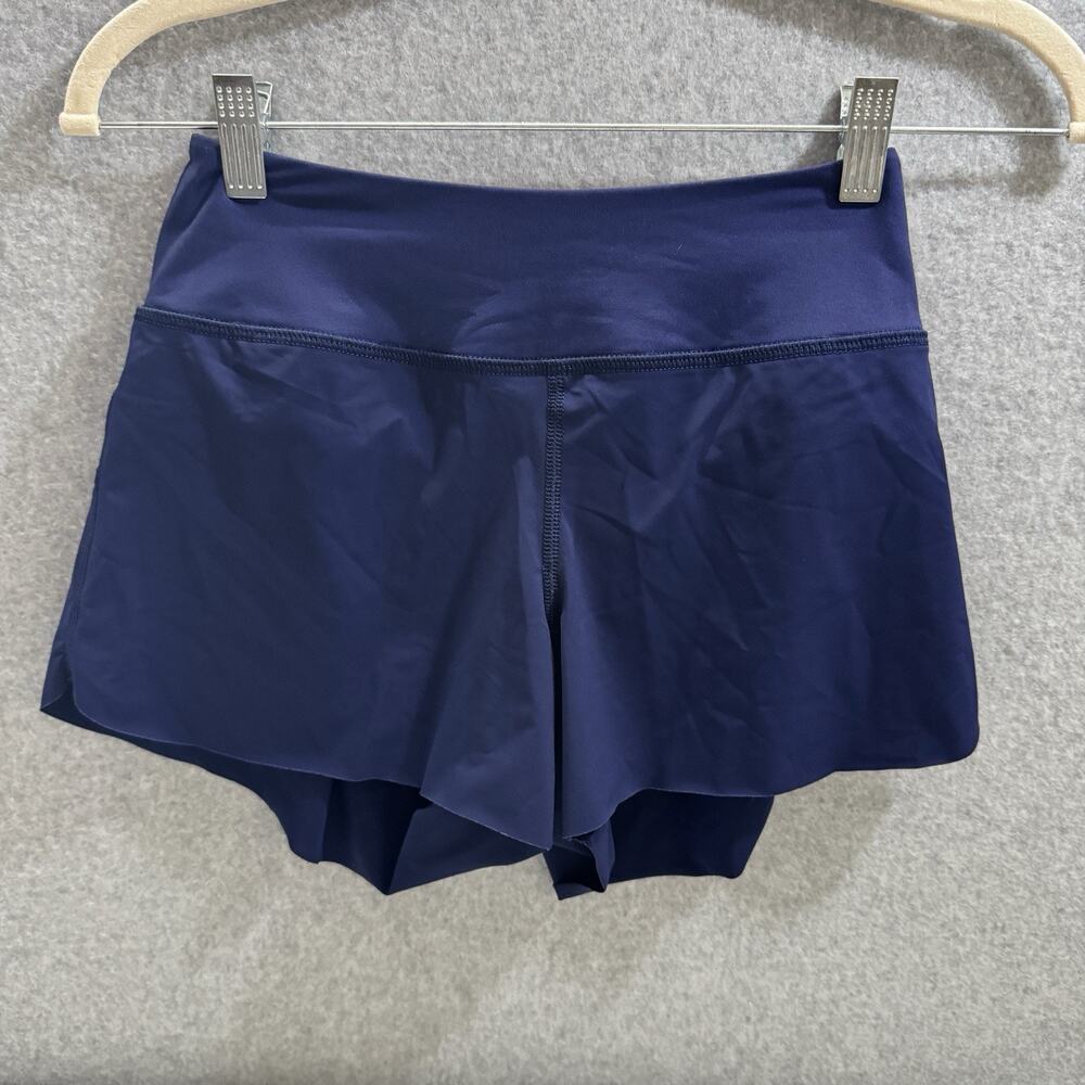 NOBULL Women's Performance Pace Shorts Sz XS Navy Blue Lined 3" Inseam
